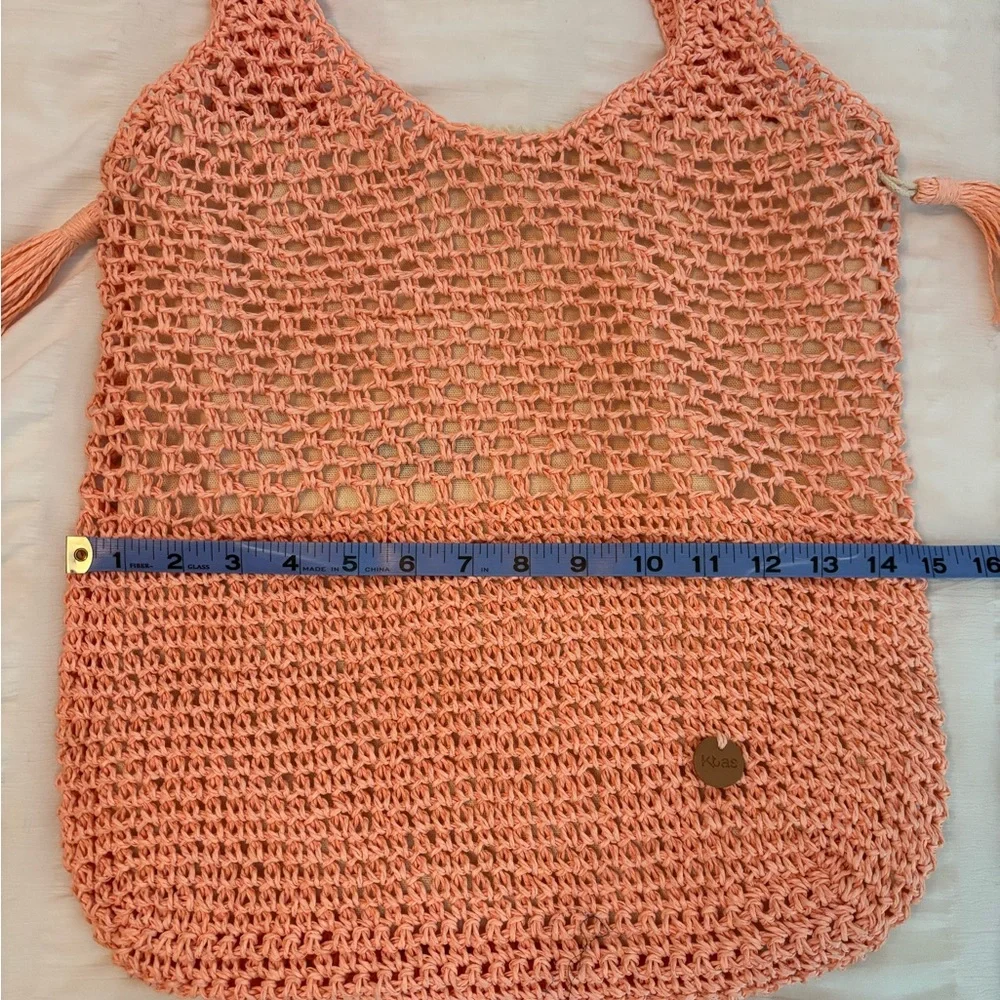 Kbas handmade boho bag with Natural Fibers 100% Rafia Sintetica- NWT - Picture 9 of 11